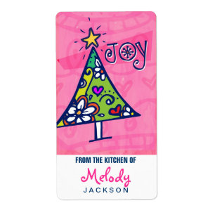 Holiday Joy Christmas Tree, Kitchen Étiquettes