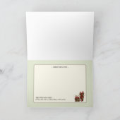 Holiday Joy Custom Family Holiday Kaart (rood) (Binnen)