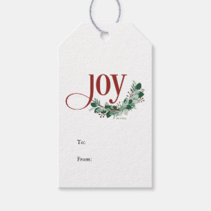 Holiday Joy Gift Label Cadeaulabel