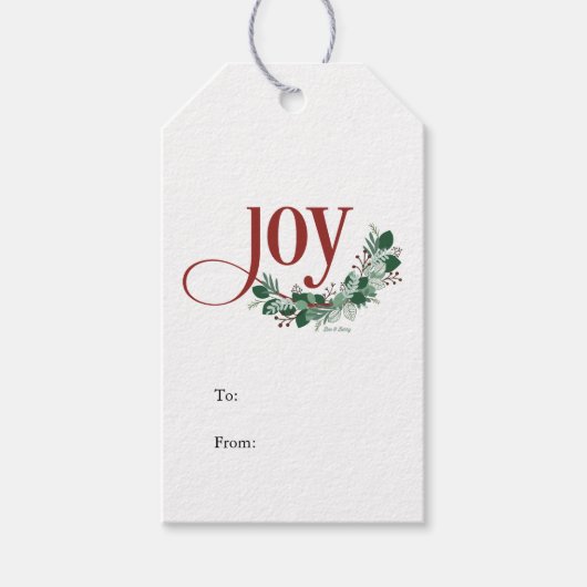 Holiday Joy Gift Label Cadeaulabel (Voorkant)