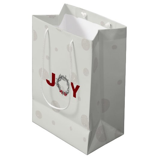 HOLIDAY JOY Gift Medium Gift Bag Medium Cadeauzakje (Voorkant Gekanteld)