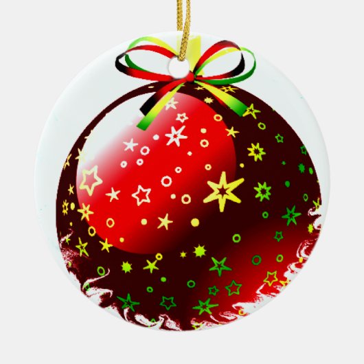 Holiday Joy_ Keramisch Ornament (Voorkant)