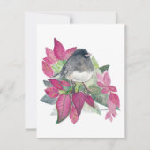 Holiday Junco Bird Art Feestdagenkaart (Voorkant)