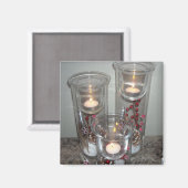 Holiday-kaarslicht Magneet (Voorkant / Achterkant)