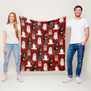 Holiday Kerstmis Grote Honden  Fleece Deken