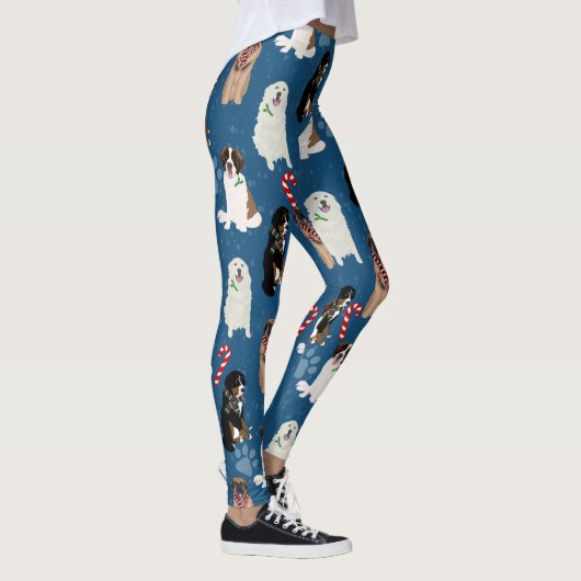 Holiday Kerstmis Grote Honden Leggings (Rechts)