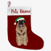 Holiday Kerstmis Leonberger Kleine Kerstsok (Voorkant)