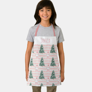 Holiday Kitchen Apron for Children Christmas Gift Schort