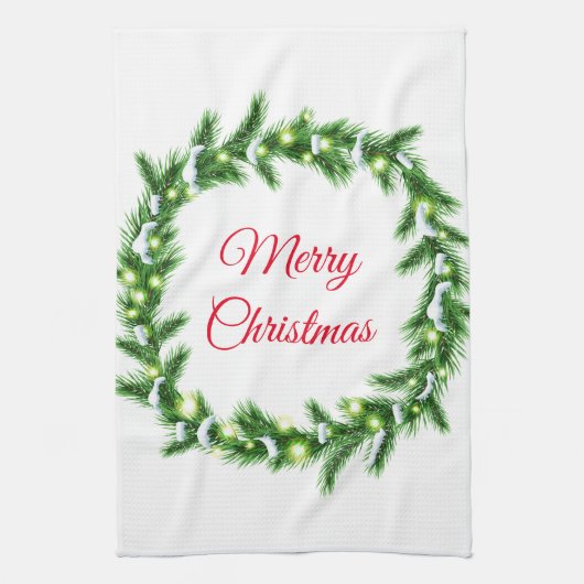 Holiday Kitchen Towel-Wreath Theedoek (Verticaal)