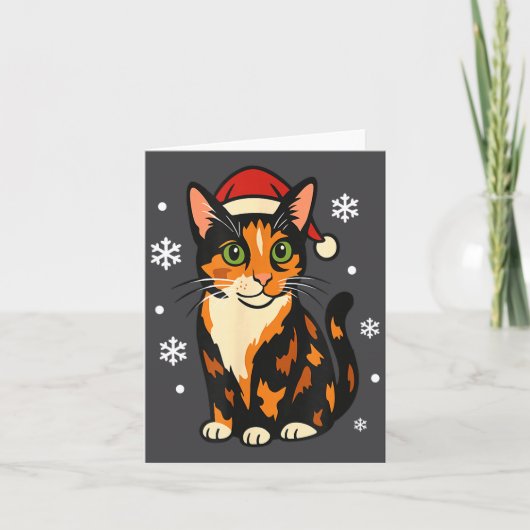 Holiday Kitten Cute Christmas Cat Design Uni  Kaart (Voorkant)