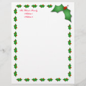 Holiday Letterhead Briefhoofd Ontwerp (Voorkant)
