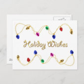 Holiday Light Border Briefkaart (Voorkant / Achterkant)