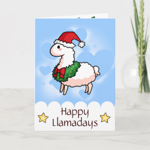 Holiday Llama Elf Feestdagen Kaart