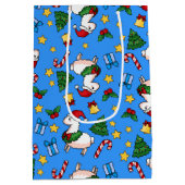 Holiday Llama Madness Medium Cadeauzakje (Achterkant)