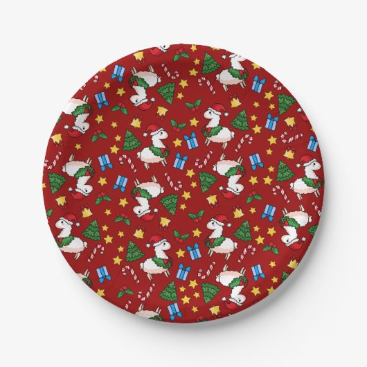 Holiday Llama Madness Papieren Bordje (Voorkant)