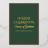 Holiday Luxe Foil Invitation Luxury Business Card (Recto)