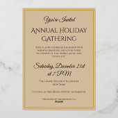 Holiday Luxe Foil Invitation Luxury Business Card (Verso)