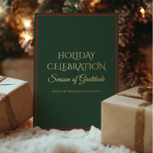 Holiday Luxe Foil Invitation Luxury Business Card