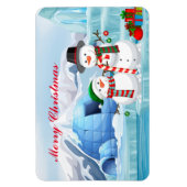 Holiday Magnet-Snowmen Magneet (Verticaal)