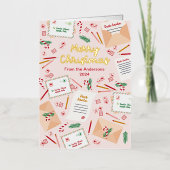 Holiday Mail & Letters to Santa - Vrolijk Kerstfee Folie Feestdagenkaart (Voorkant)