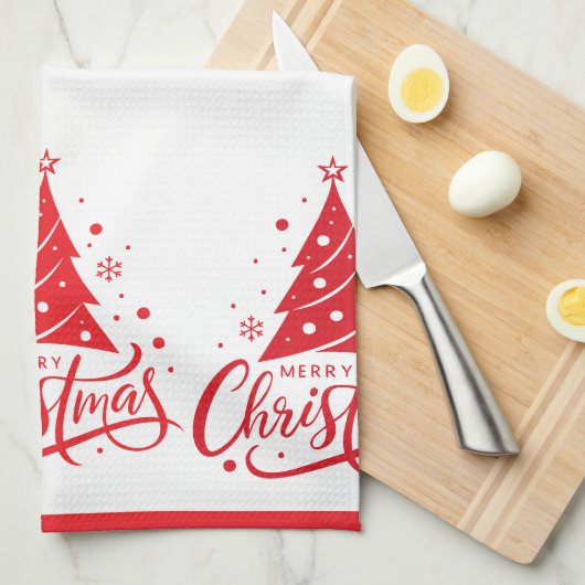 Holiday Merry Christmas Theedoek (Quarter Fold)