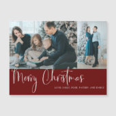 Holiday Merry kerstscript 2 Foto Collage Red (Voorkant)