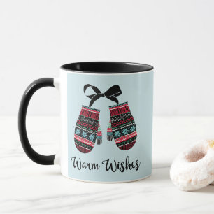 Holiday Mittens Chaleureux souhaits Noël Café Mug