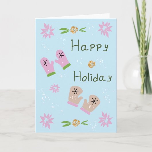 Holiday Mittens Kaart (Voorkant)