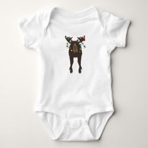 Holiday Moose Baby Bodysuit