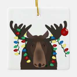 Holiday Moose Ornament