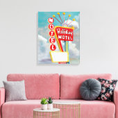 Holiday Motel Sign Canvas Afdruk (Insitu (Woonkamer))