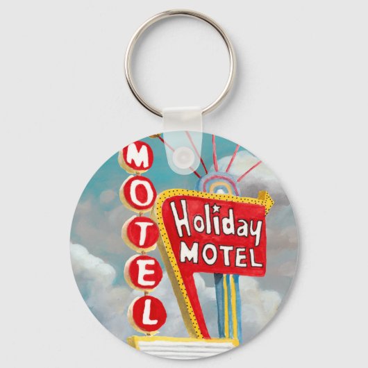 Holiday Motel Sign Sleutelhanger (Voorkant)