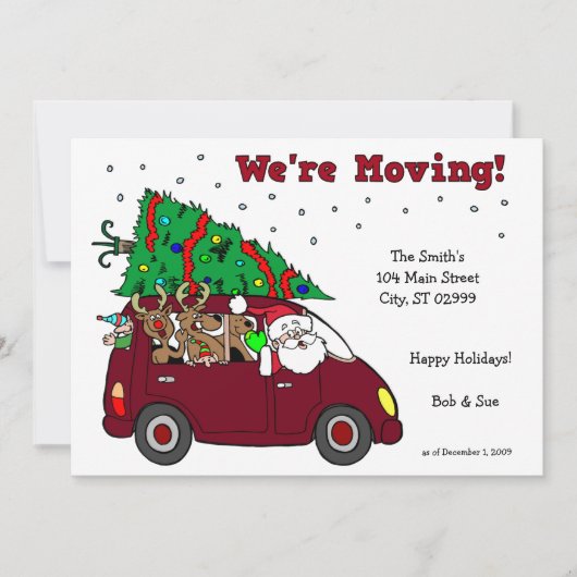 Holiday Moving Annocement - 5x7-kaarten Feestdagenkaart (Voorkant)