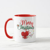 Holiday Mug with Heart and Lights Mok (Links)