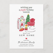 Holiday New Home Aankondiging Kaart (Voorkant)