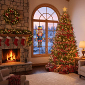 Holiday Nutkraker Raamsticker