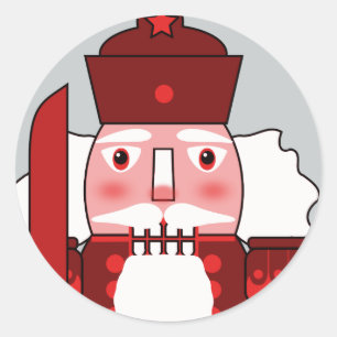 Holiday Nutkraker Ronde Sticker
