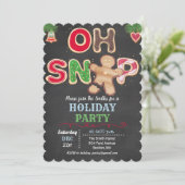 Holiday Oh Snap Gingerbread Cookie Invitation (Debout devant)