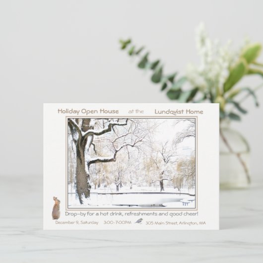 Holiday Open House : invitation (Debout devant)