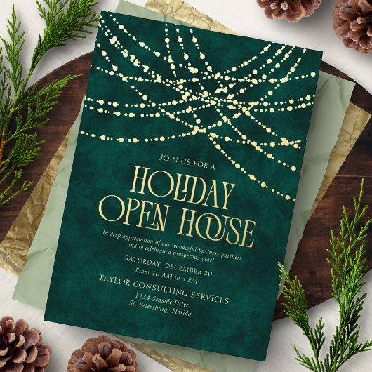 Holiday Open House Invitation Folie Uitnodiging