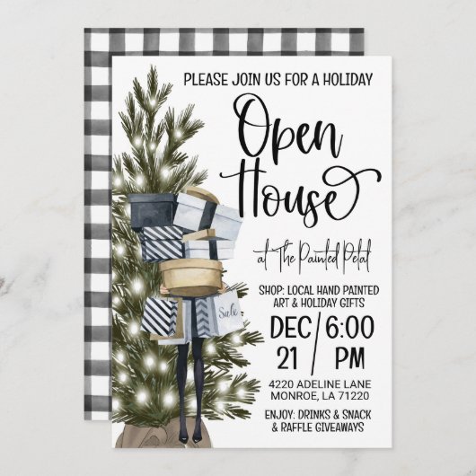 Holiday Open House Kaart (Voorkant / Achterkant)