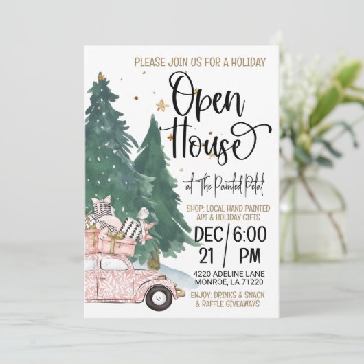 Holiday Open House Kaart (Staand voorkant)