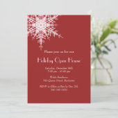Holiday Open House Offset Snowy Invitation (Debout devant)