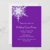 Holiday Open House Offset Snowy Invitation (Devant)
