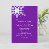 Holiday Open House Offset Snowy Invitation (Debout devant)