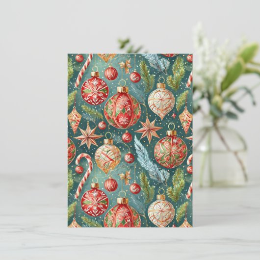 Holiday Ornaments  Party Invitation (Debout devant)