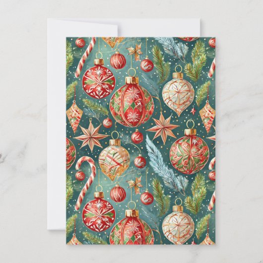 Holiday Ornaments  Party Invitation (Devant)