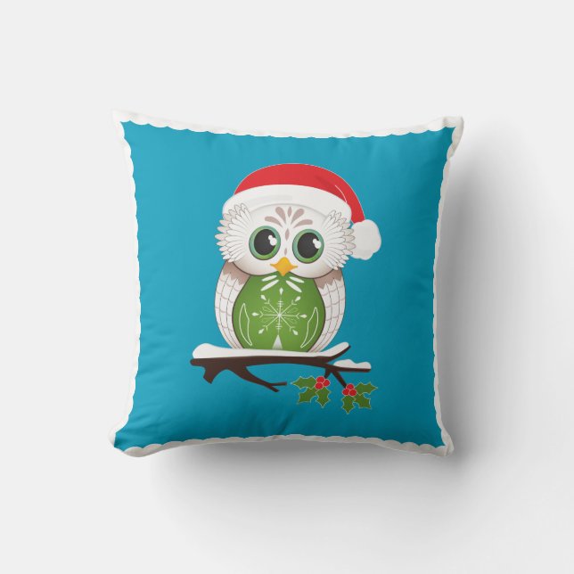 Holiday Owl Pillow Kussen (Voorkant)
