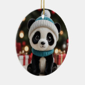 Holiday Panda Keramisch Ornament (Rechts)