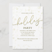 Holiday Party Gold Kalligrafie Script Aangepast Kaart (Voorkant)